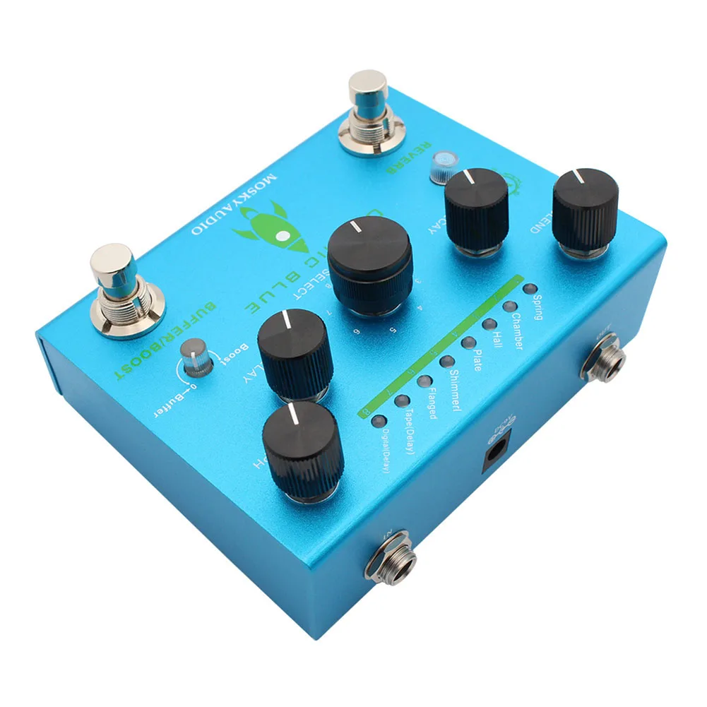 

Brand New Mosky Cosmic Blue Digital Reverb 8Mode Reverb Selection Knob Guitar Effect Pedal Guitar Effect Pedal
