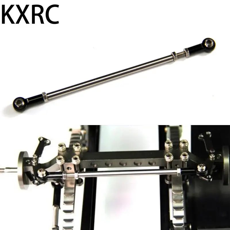 

Metal Unpowered Axle Front Axle Steering Tie Rod for 1/14 Tamiya RC Truck Trailer Tipper Scania 770S Actros Volvo MAN LESU Part