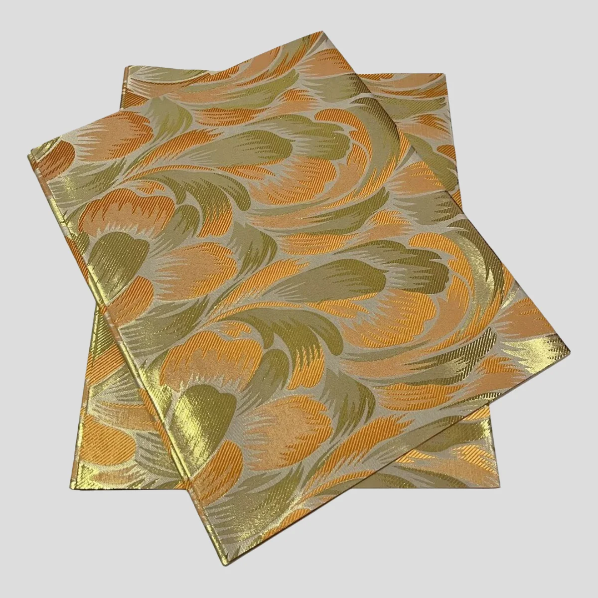 Popular African Headtie Gele and Ipele Nigerian Gear Wraps Turban Gold 2Piece / Pack