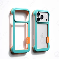 Candy Color Shockproof Silicone Bumper Case with TPU Frame - iPhone 12 Mini (Mint BK GJ)