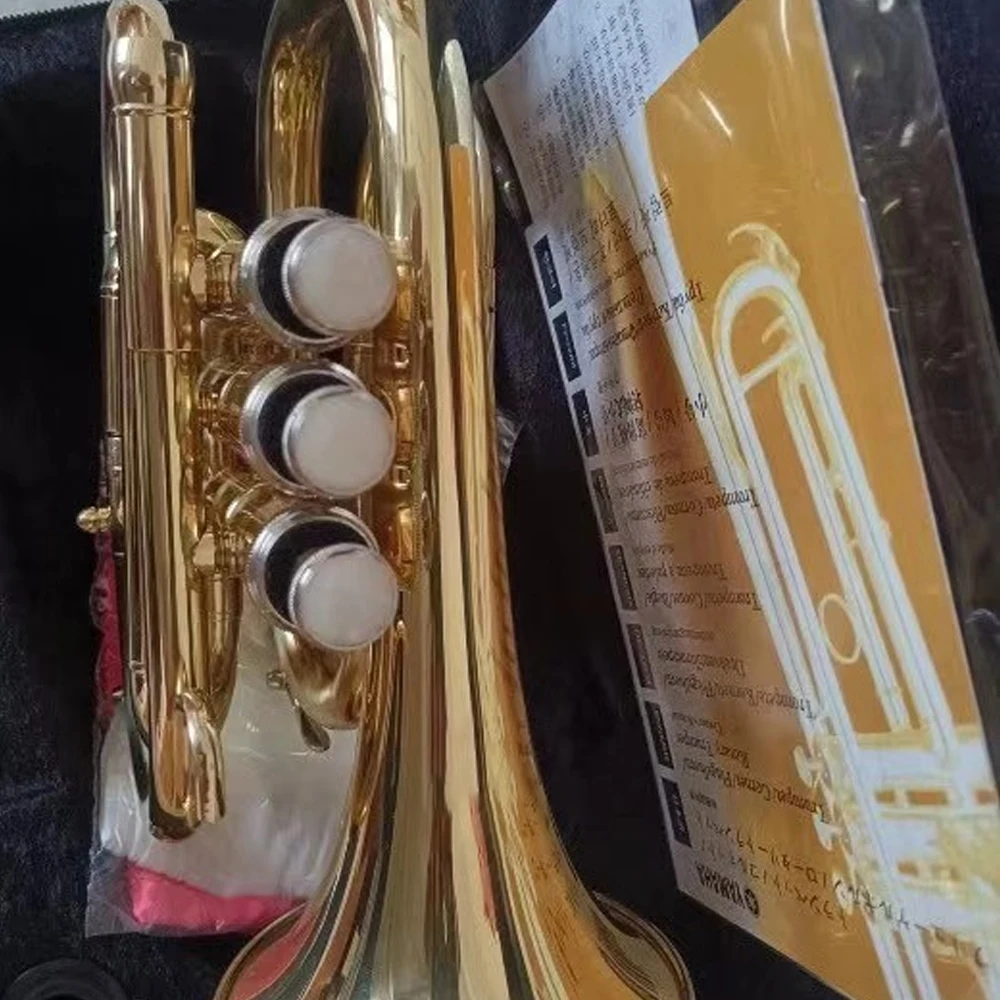 Pocket trumpet 200 B-flat professional performance model made in Japan craftsmanship gold palm trumpet with case accessories