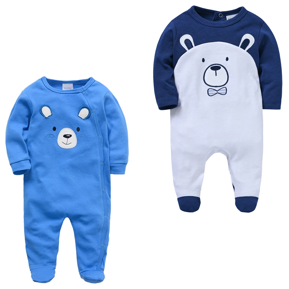 

Комбинезон Honeyzone для маленьких мальчиков и девочек, пижама с длинным рукавом, комбинезон унисекс с мультяшным принтом, однотонный белый комбинезон для девочек, одежда для девочек