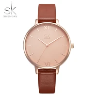 SHENGKE New Fashion Women Watches Top Elegent Woman's Quartz Wristwatches Luxury Golden Best Clock for Lady Relogio Feminino