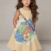 Robe sans manches pour filles avec impression 3D de personnages de jeux vidéo, robe de princesse décontractée d'été pour enfants de 3 à 12 ans, cosplay pour fête d'anniversaire 2