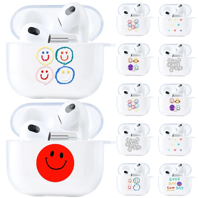 

Smiley Soft Clear TPU Case For Apple Airpods Pro Cover Earphone Cover For Airpods Pro 2 1 2 3 Pods3 Silicone Transparent Funda