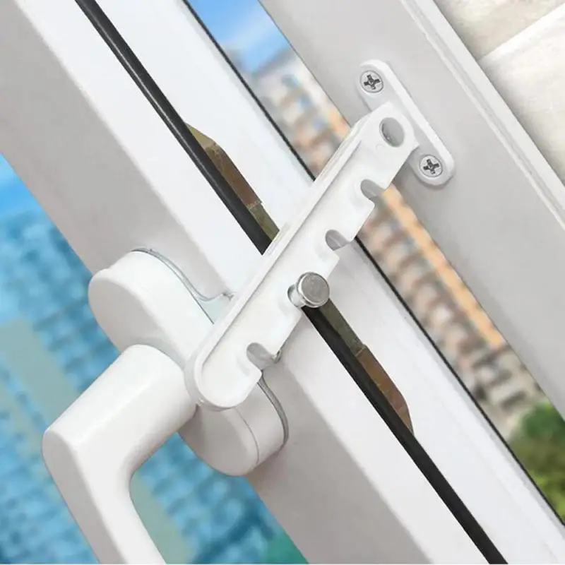 Window Stopper Plastic Steel Ventilation Inner Opening Door Limit Latches Household Child Safety Wind Brace Bracket Lock Tools