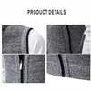 Fashion Men's Knitted Zipper Sleeveless Vest Velvet Cardigan Stand Collar Pullovers Sweatercoat Knit Waistcoat Custom Logo Print 4