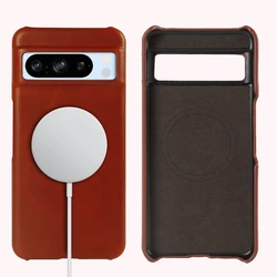 Custodia per telefono wireless in vera pelle premium - Cover business vintage