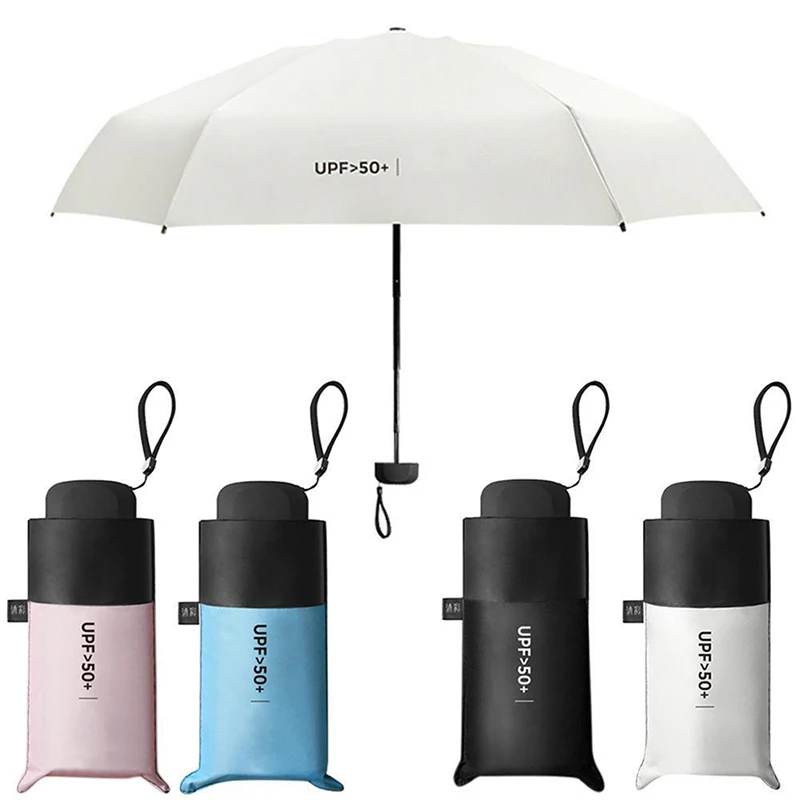Mini paraguas de bolsillo para mujer y hombre, sombrilla pequeña resistente al agua con protección ideal para viajes, Parapluie, novedad| | - AliExpress