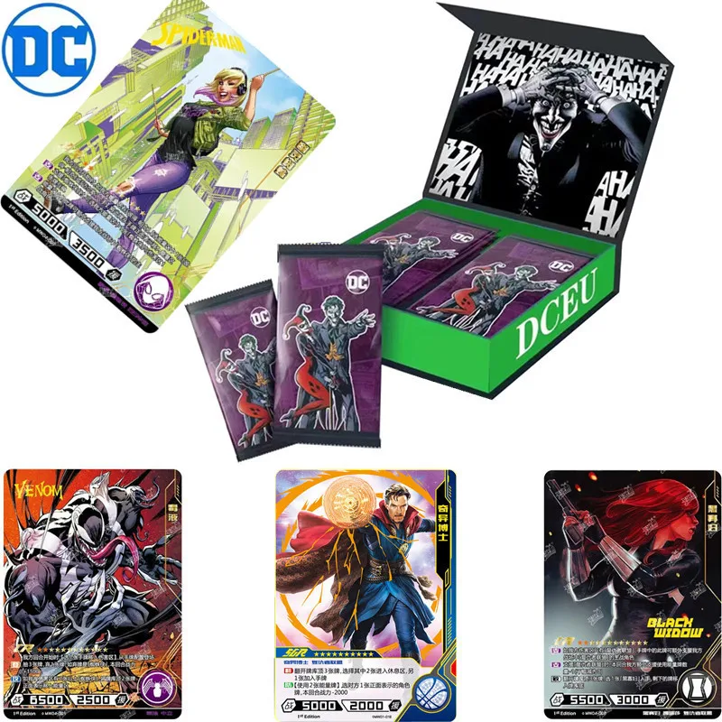 

New Marvel Hero Battle Anime Figures Cards Venom Iron Man Thanos Bronzing Anime Collectible Flash Card Halloween Christmas Gift