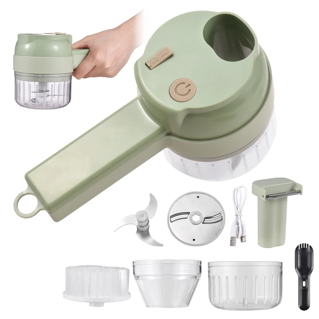 Vegetable Chopper 4 in 1 Handheld Electric Food Chopper Set Wireless Vegetable  Cutter Set with USB Powered for Garlic Chili - AliExpress