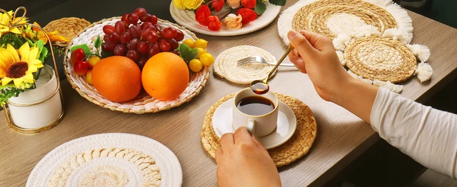 Decorazioni Parete Boho In Paglia - Set 7 Pezzi Rotondi Per Interni - Foto 11