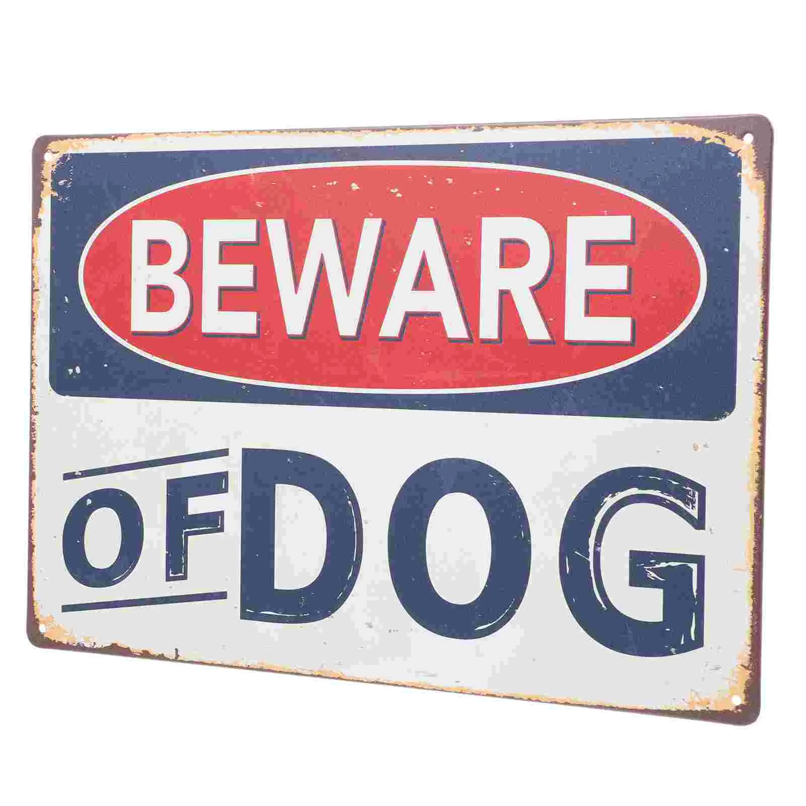 

Warning Sign Caution Dogs Emblems Iron Sheet Beware of Garden Decor Ornament Yard