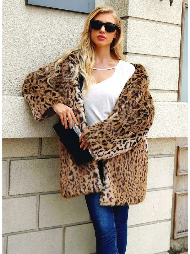 leopardo casaco com capuz feminino