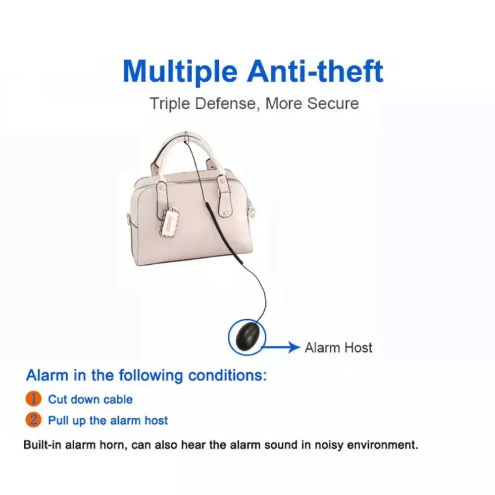 

10PCS Remote Control Anti High Decibel Self Alarm Watch Safety Handbag Display Anti-Theft Alarm