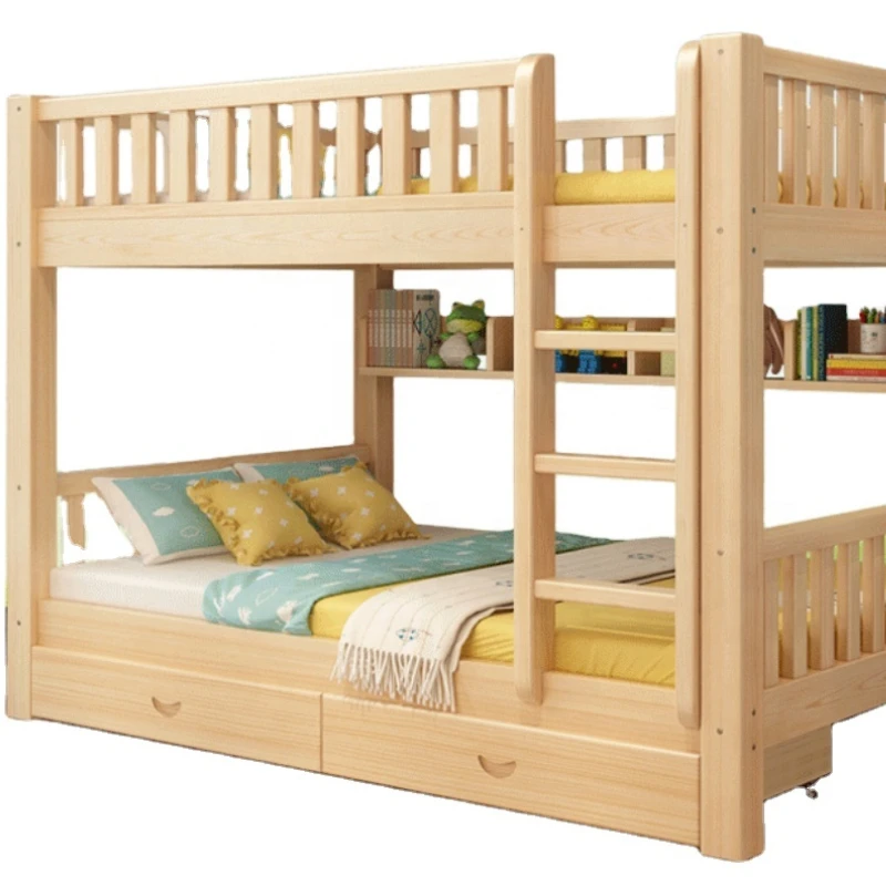 

All solid wood high and low bed, mother and child bed, adult child bed