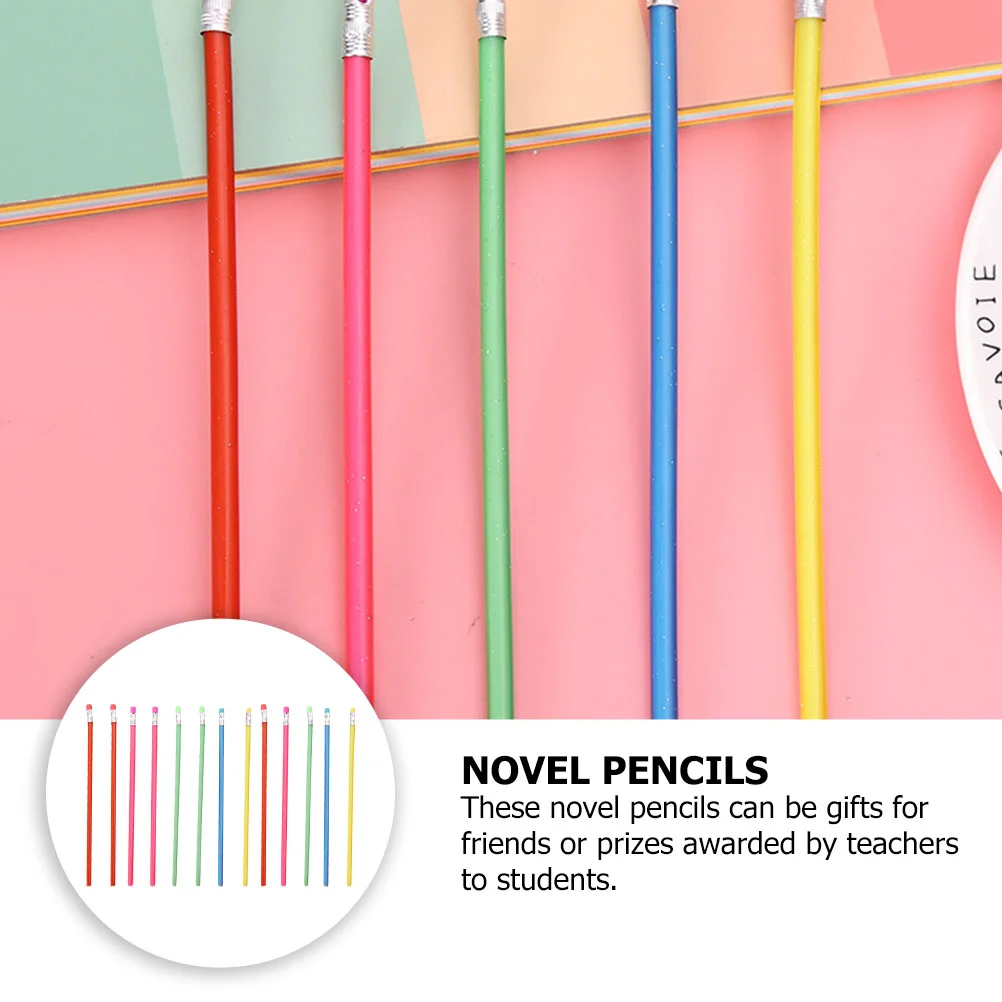 20 Pcs Stocking Stuffers Students Soft Flexible Pencils Novelty Gift Gifts Cool Fun Bendable Kids Taste Constantly Folding 4