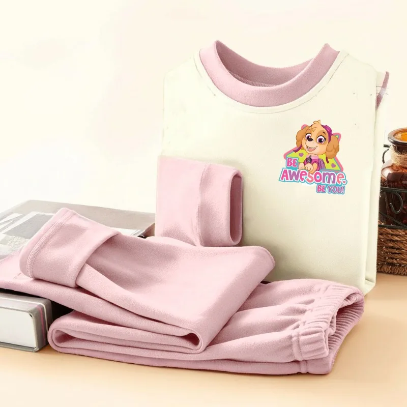 paw patrol cartoon printed girls warm comfy soft pijamas sets autumn and winter kids casual home clothing set child sleepwears paw patrol cartoon printed girls warm comfy soft pijamas sets autumn and winter kids casual home clothing set child sleepwears