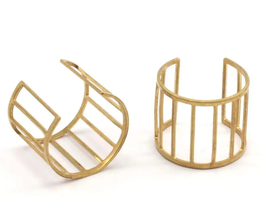 

10PC Raw Brass Adjustable Rail Rings YMn29