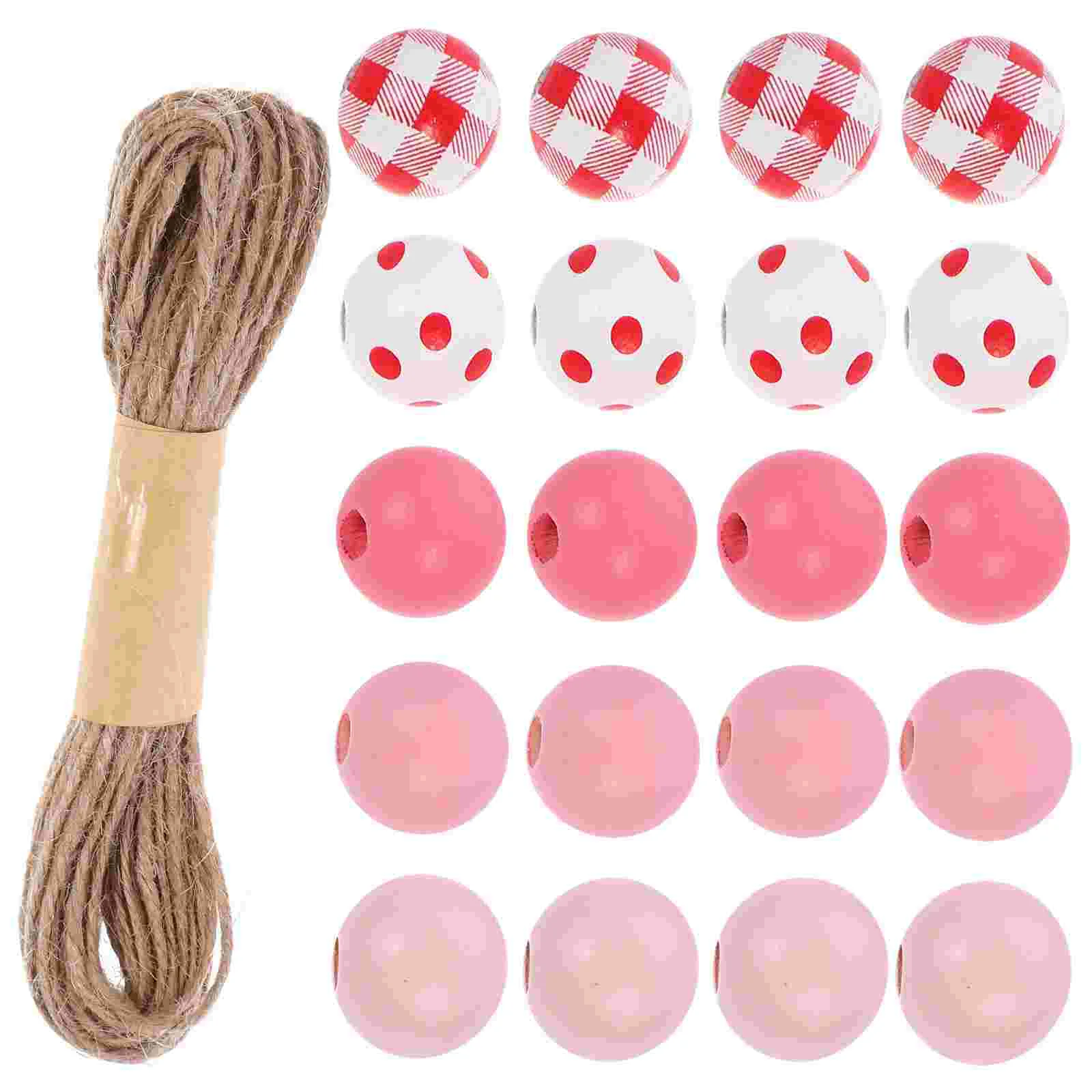 

Wooden Bead Decoration Beads For DIY Craft Garland Accessories Valentine' Day Necklace Making