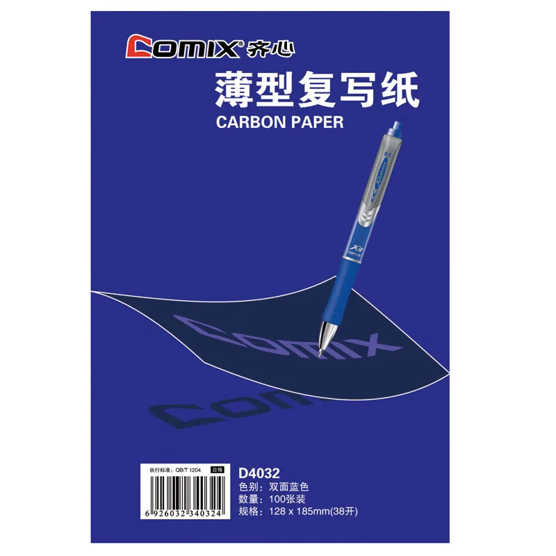 32K Carbon Paper 3red + 97 Blue 100Pcs 128X185Mm Legible Graphite Transfer Tracing Painting Reusable Art Surfaces Copy Paper