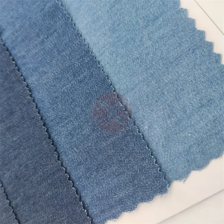 Thin Pure Cotton Denim Fabric 4.5 Ounces No-Wash Jeans Material for Shirts And Skirts Lightweight Denim Fabric Clothing Accessor