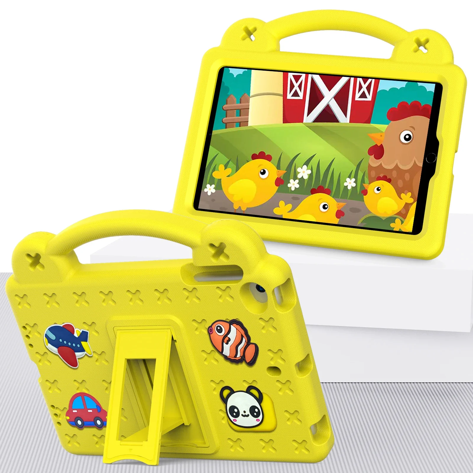 Children's Shockproof Cartoon Bear Tablet Case, EVA Foam Protection, 7.9-Inch