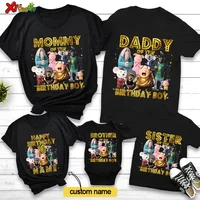 Family Matching Clothes Custom Name Black T Shirt for Family Matching Outfits Family Outfit Shirts Birthday Short Sleeve T-Shirt 1