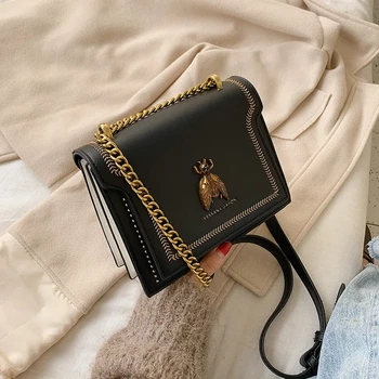 Sam Luxusmarke Frauen Handtasche neue Retro Biene weibliche Umhängetasche einfache hochwertige Leder Designer Umhängetaschen — изображение 5
