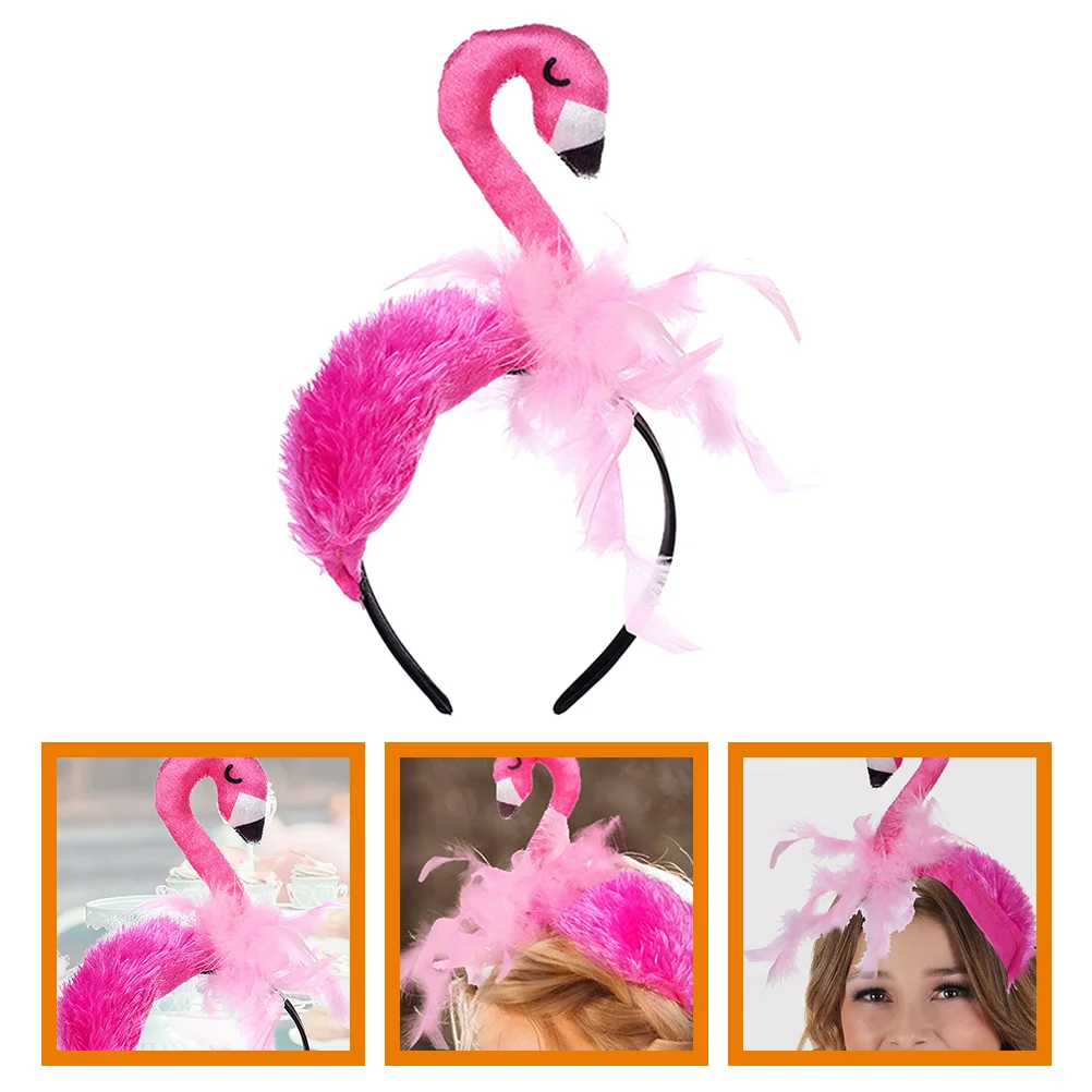 

Flamingo Headband Lovely Cartoon Animal Birthday Decor Hair Hoops Beach Party Accessory Tropical Child Tiara