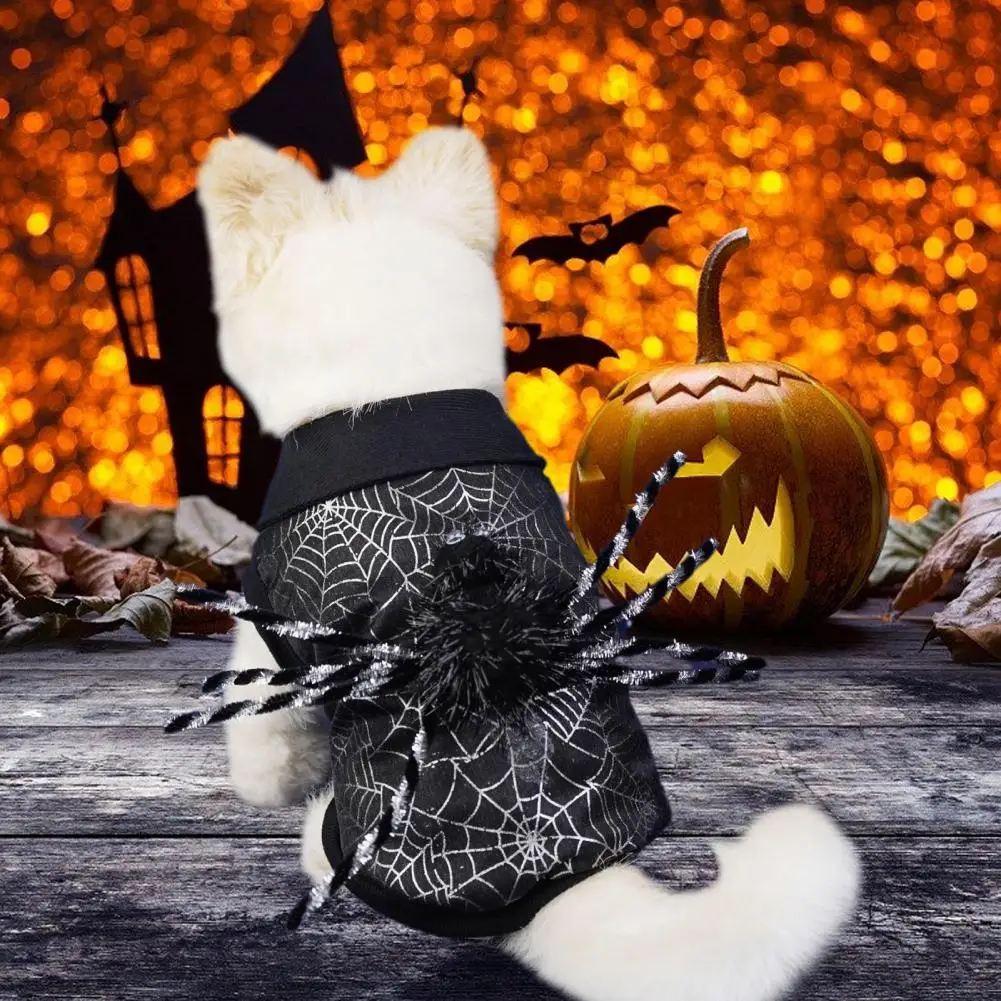 

Pet Clothes Halloween Cat Costume Funny Spider Shape Pattern Pet Clothes For Dogs/cats for Cosplay Party Dog Supplies