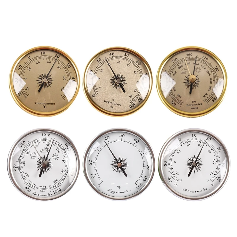 

Aluminum Alloy Barometer Thermometer Hygrometer Gauge Tester Temperature Humidity Meter Mechanical Home Office