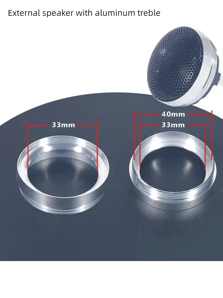 GHXAMP Speaker External Tweeter Aluminum Shell Neodymium Strong Magnetic Silk film 25Core Dome With Base 4ohm one