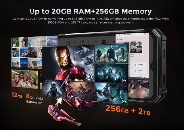 FOSSiBOT F102 Rugged Smartphone 16500mAh 20GB+256GB Android 13 