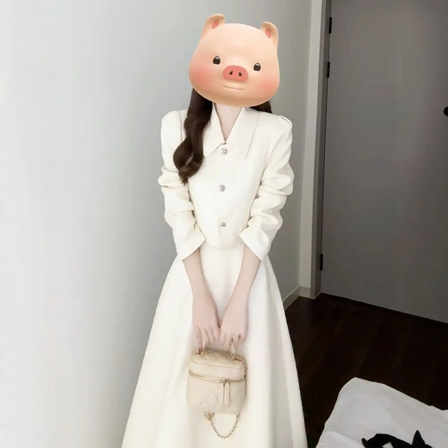 Ele Autumn Winter Women's Suiting Outfit  Sle  Jaet And  Skirt Set Luxury Faion Casual Wear