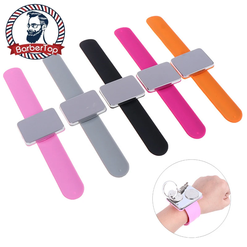 Professional Salon Hair Accessories Magnetic Bracelet Wrist Band Strap Belt Hair Clip Holder Barber Hairdressing Styling Tools for xiaomi mi band 3 4 colorful stone decorated watch strap two rows beads wrist strap smart watch band replacement colorful