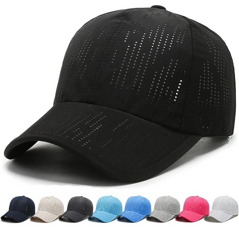 PureColorQuickDryingHatsMensCapsBaseballCapAdjustable