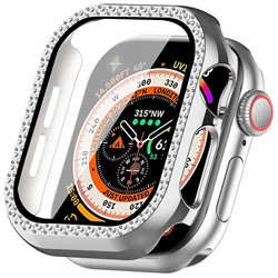 Luxury Bling Diamond Glass Cover for 46mm Series 10 (Silver)