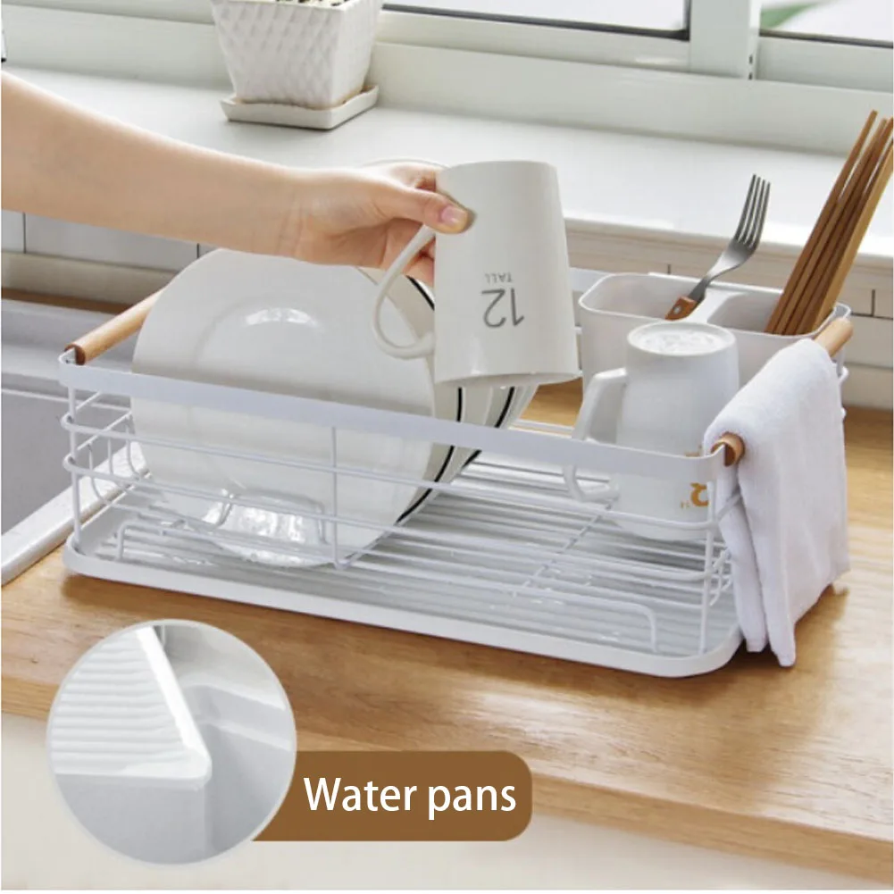 White Iron Dish Drainer dish draining rack Kitchen countertop storage rack: 3 - 5 Days Free Delivery Only UK