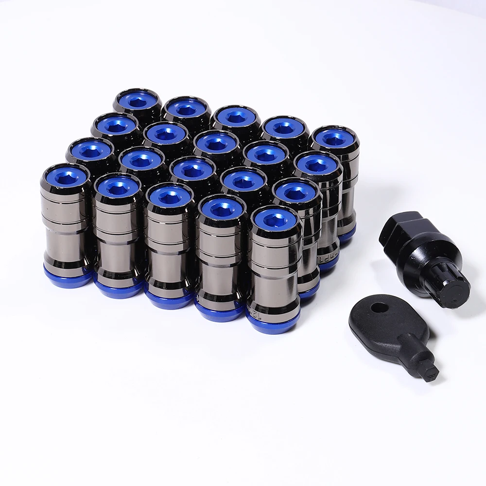 クロムラグナット - 12x1.5 クローズドエンドバルジドングリラグナット - コーンシート - 19mm 六角ホイールラグナット 2009-2019 Ford Escape、2012-2019 Fo 20 個ブラックホイールナットクローズドエンドバルジドングリ