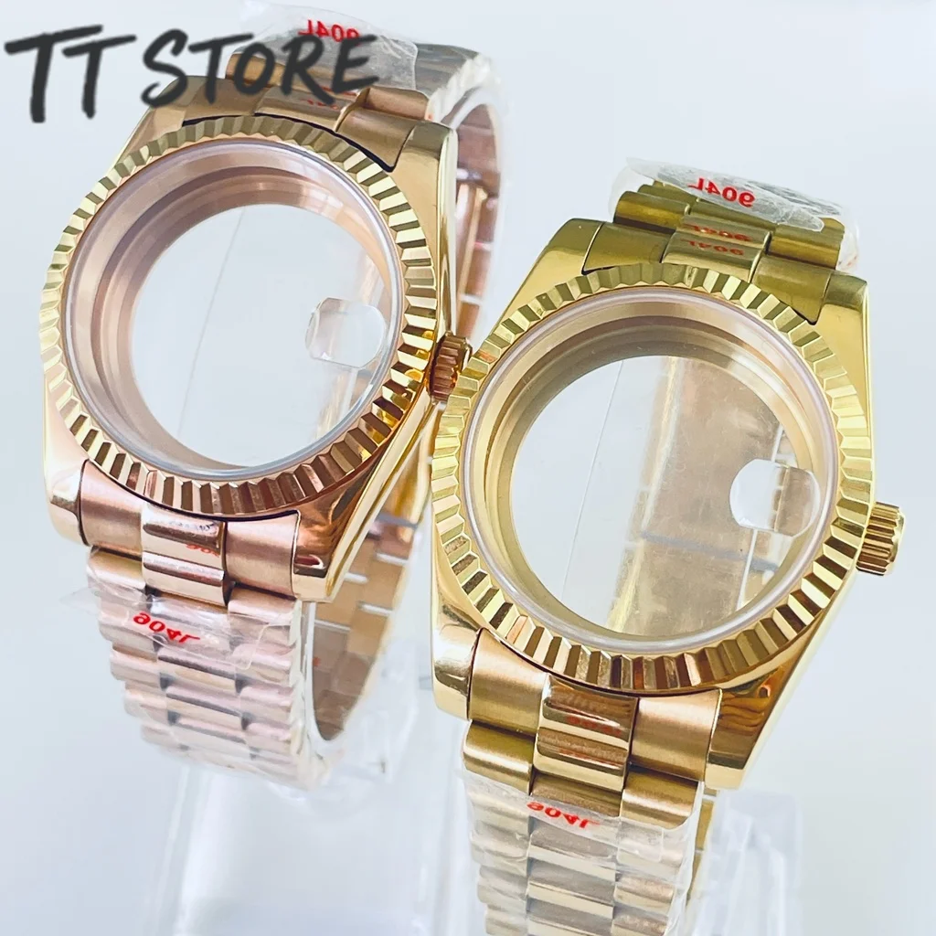 Premium Waterproof Watch Case with Sapphire Crystal - Silver, Black, Gold, and Rose Gold