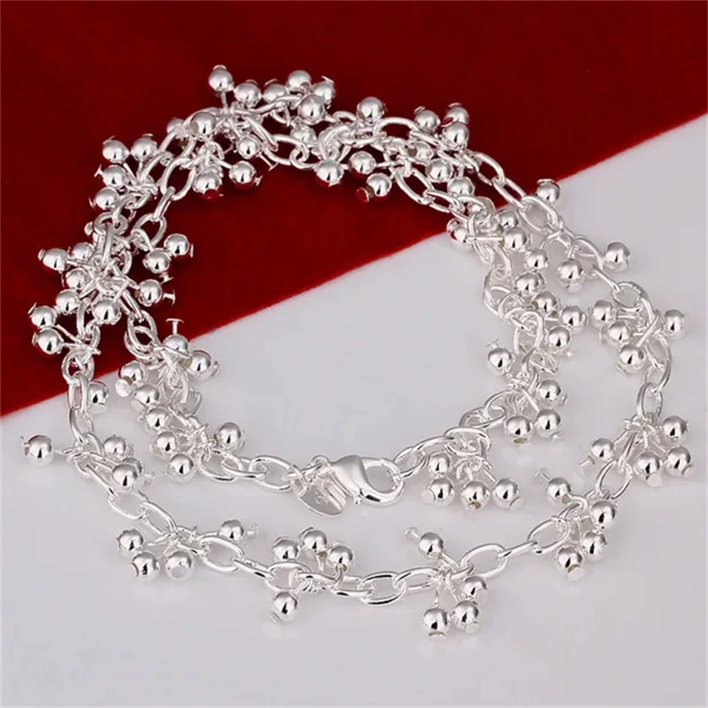 Special Offer 925 Sterling Silver Beautiful Beads Bracelets Neckalce For Women Fashion Party Wedding Accessories Jewelry Sets