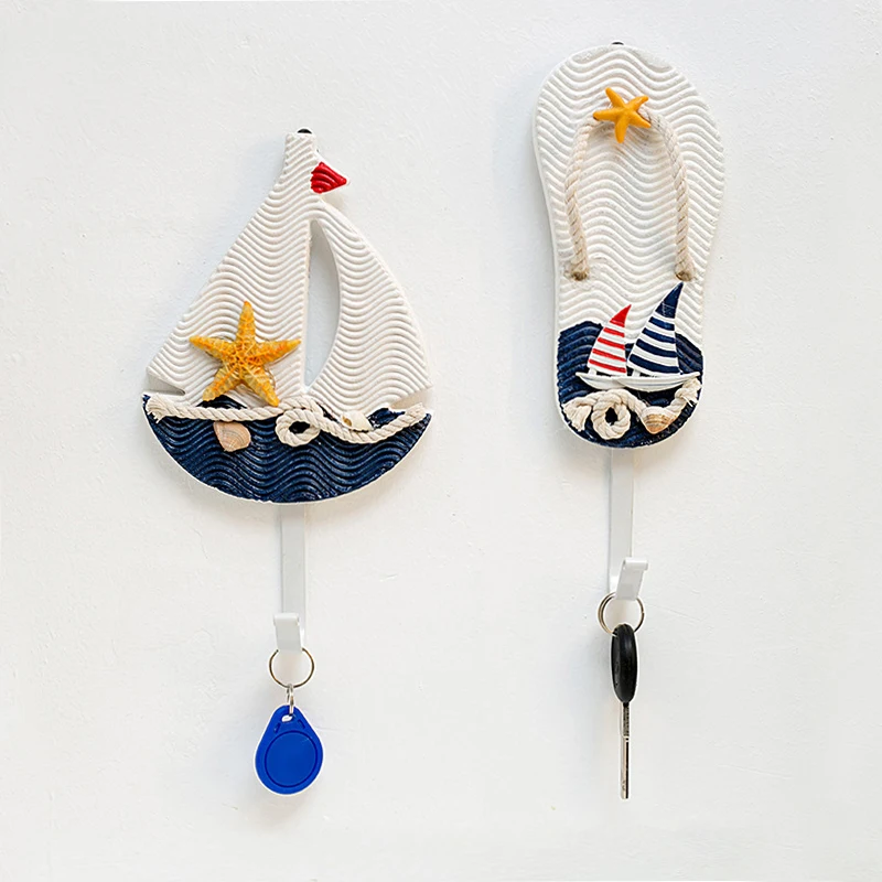 Nautical Wall Hook Beach Flip Flop Sandal Entryway Coat Hook