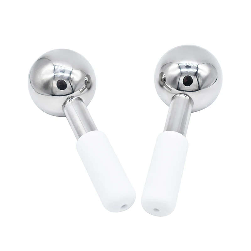 Ice Globes for Face & Eyes, Unbreakable Stainless Steel Cryo Sticks Cold Roller Cooling Globes