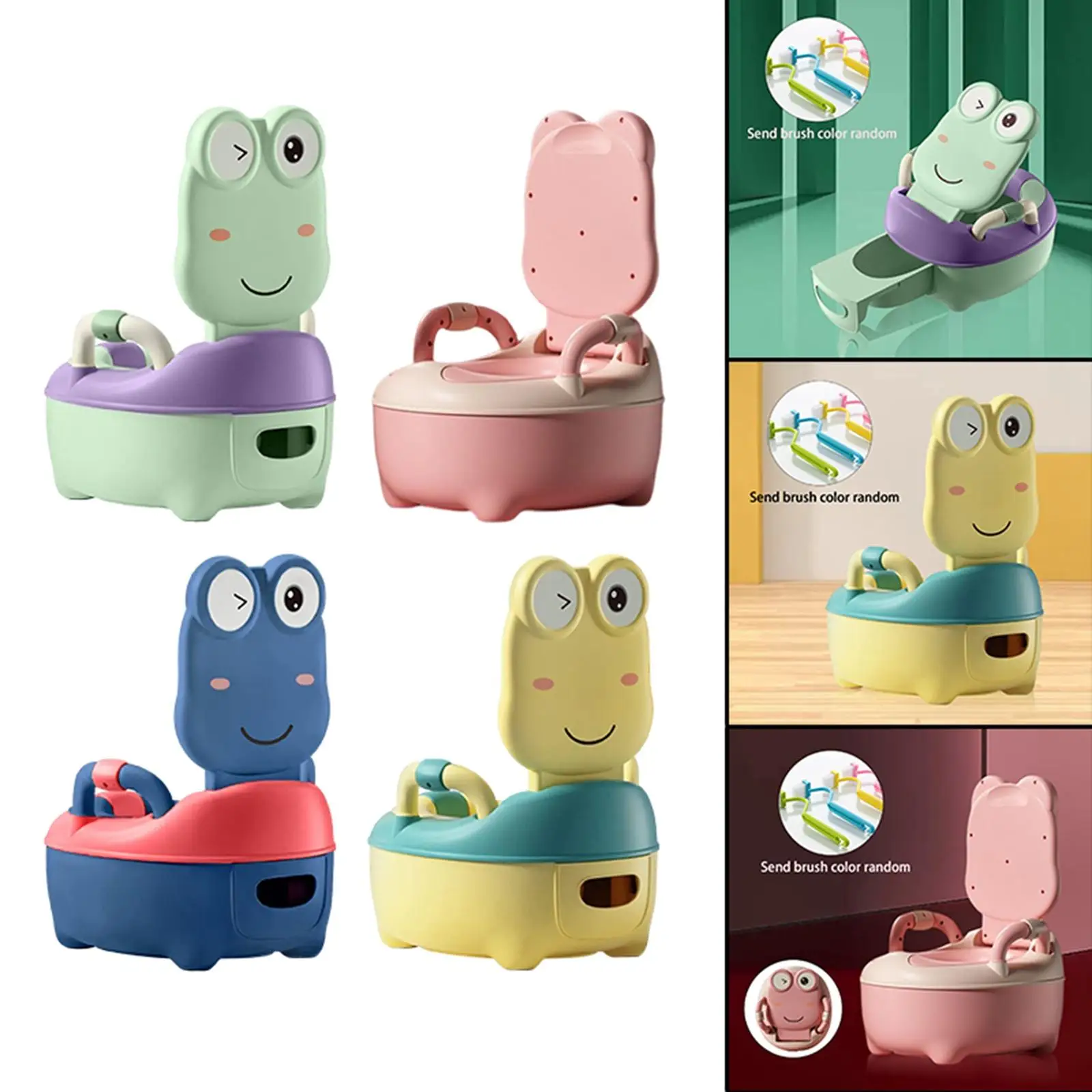 Cartoon baby Toilet Seat Potty Stool, Bedpan Toilet Training Seat Trainer Seat Pot, Removable Container for Boys Girls 3