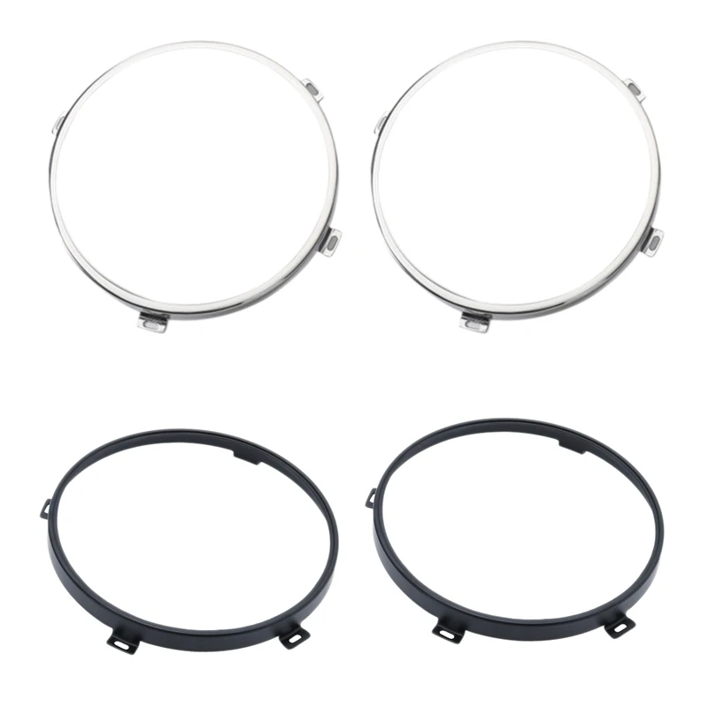 2pcs For Jeep Wrangler Jk Tj 0717 7inch Led Headlight Round Ring