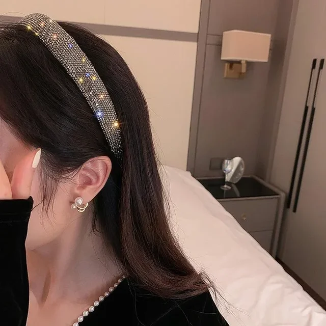 New Headband Headwear Versatile Headbands Silver Color Hairbands Velvet for Women Hair Accessories Gifts 4