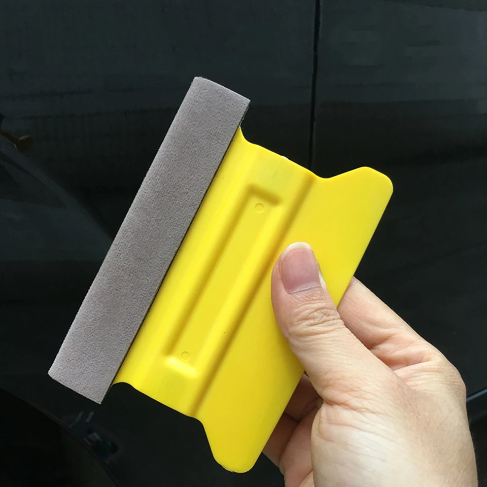 프리미엄 10cm 프리컷 울 블렌드 스퀴지 패치 - 두꺼운 스크래치 프리 마이크로 스웨이드 펠트 교체용, 비닐 랩핑 KLT-18G