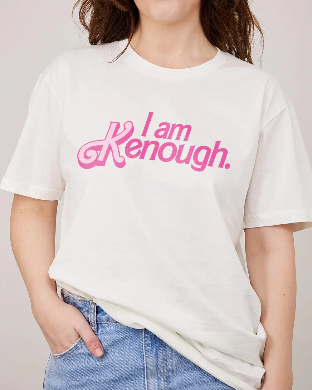 

I Am Kenough Funny Women T Shirts Cotton O Neck Graphic Tee Streetwear Outfits T-shirt Y2k Goth Fans Gift Ken Movie Tshirt