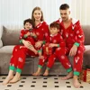 New Family Christmas Clothes Red Flannel Pajamas Warm Soft Jumpsuit Print Parent-child Matching Outfits Hooded Romper Xmas Look 6